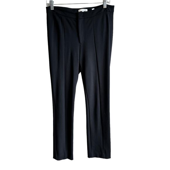 Vince Stove Pipe Trouser Cropped Tapered Ankle Pant Black 6 - Picture 1 of 8